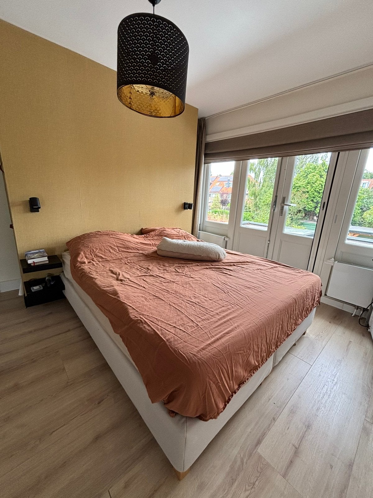 Espevar (HEMFJÄLLET) boxspring 160x200 incl matras, Ophalen, Gebruikt, Beige, Tweepersoons
