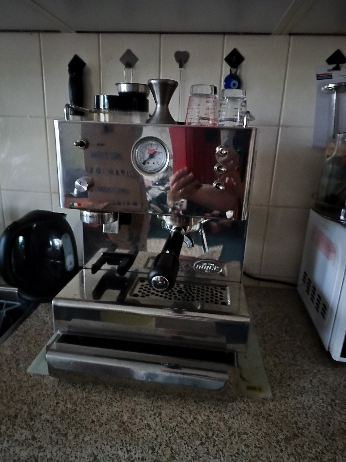 Quick Mill 3035  Pegaso Goed onderhouden, Witgoed en Apparatuur, Ophalen, Gebruikt, Espresso apparaat, Koffiebonen