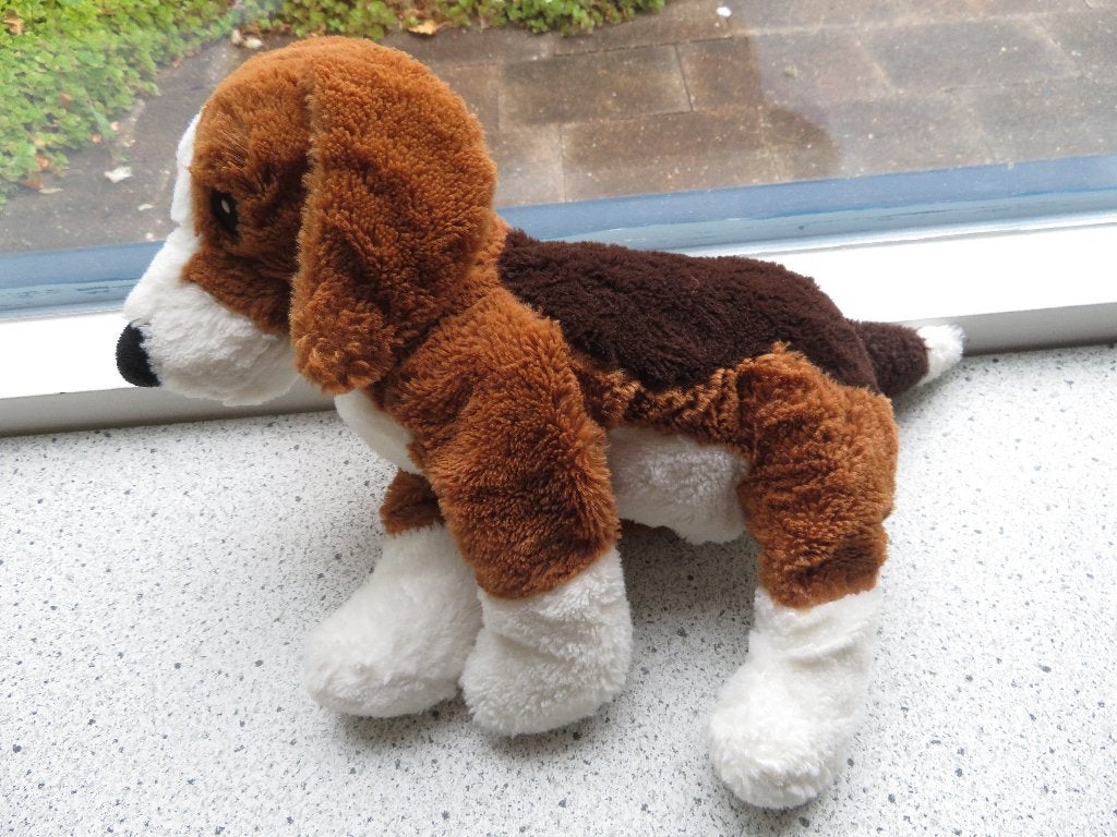 Hond Beagle Beegle van IKEA zacht velours ca 34 cm breed, IKEA, Zo goed als nieuw, Wasbaar, Hond