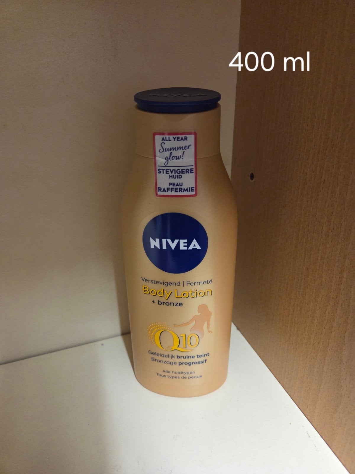 Nieuwe Nivea Verstevigende Body Lotion Q10 + Bronze 400ml, Ophalen of Verzenden, Nieuw, Bodylotion, Crème of Olie