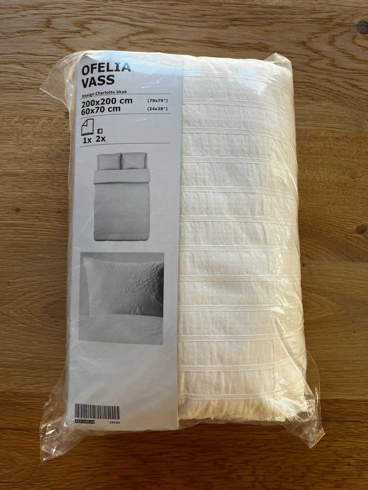 **gloednieuwe IKEA Ofelia Vass wit 200x200 cm**, Wit, Dekbedovertrek, Ophalen of Verzenden, Nieuw