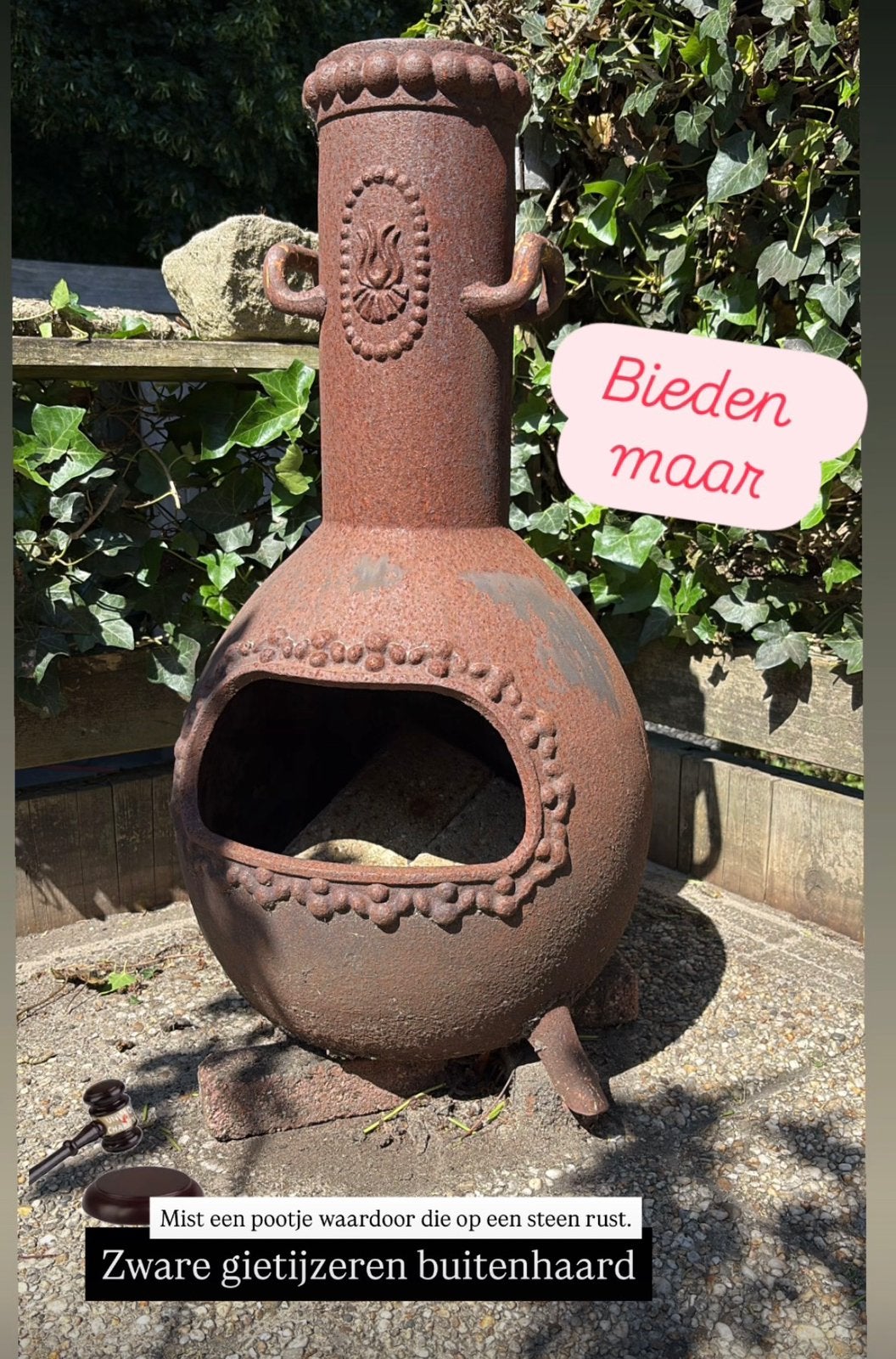 Gietijzeren buitenhaard, Tuin en Terras, Tuinhaarden, Ophalen of Verzenden, Gebruikt