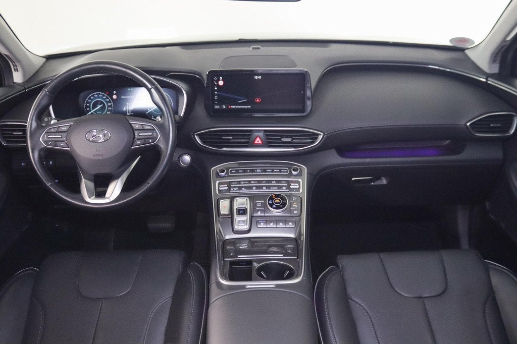 Hyundai Santa Fe 1.6 T-GDI HEV Premium Sky 7-Persoons Panora, Auto's, Hyundai, Santa Fe, Gebruikt, 4 cilinders, Leder