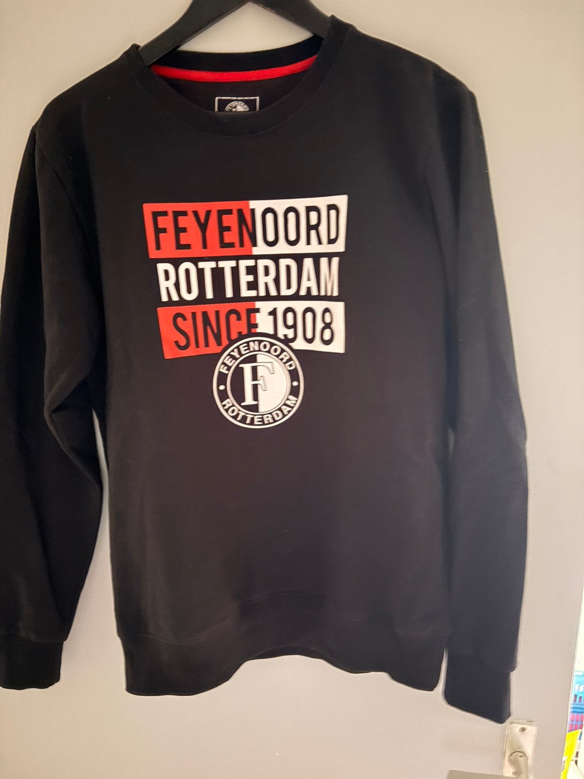 Feyenoord trui, Maat L, Ophalen of Verzenden, Zo goed als nieuw, Maat 52/54 (L), Zwart