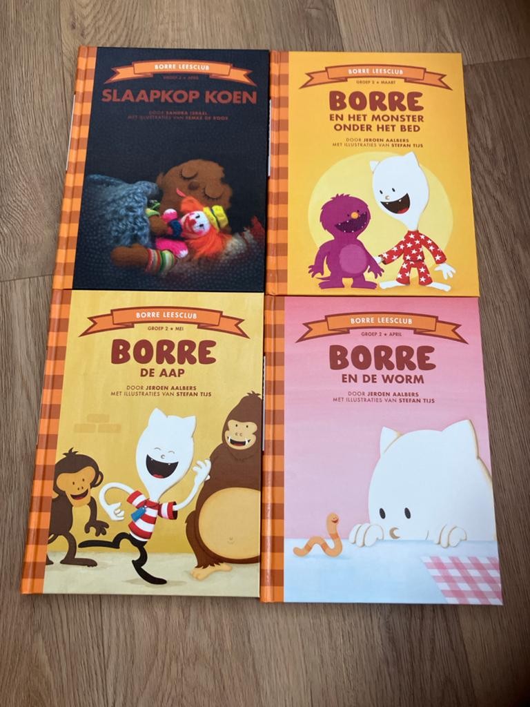 Borre Leesclub Boeken - 4-delige set, 5 of 6 jaar, Fictie algemeen, Jongen of Meisje, Nieuw