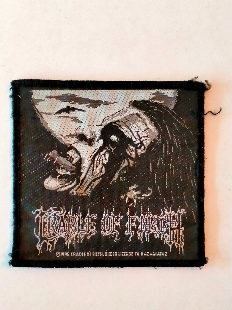Cradle of Filth 1995 vintage metal muziek patch kleding, Ophalen of Verzenden, Gebruikt, Kleding