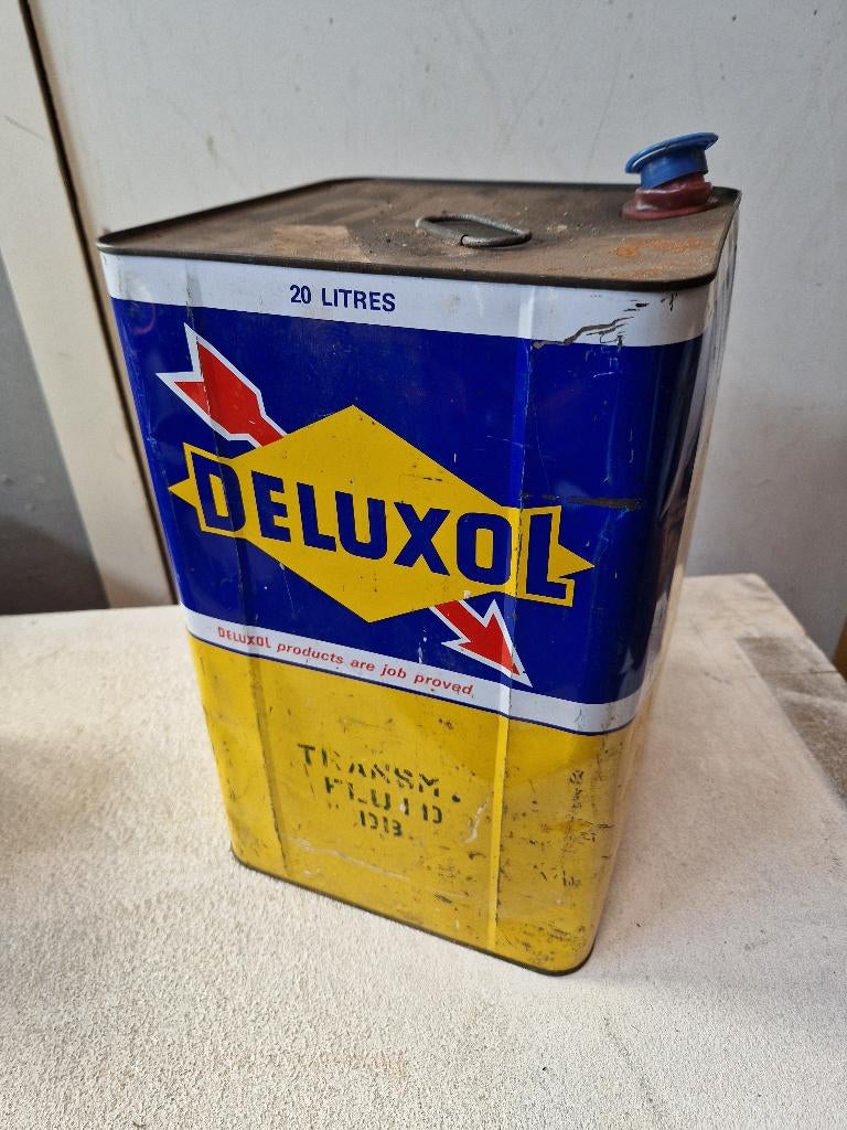 Deluxol blik vintage, Verzamelen, Ophalen of Verzenden, Gebruikt, Verpakking