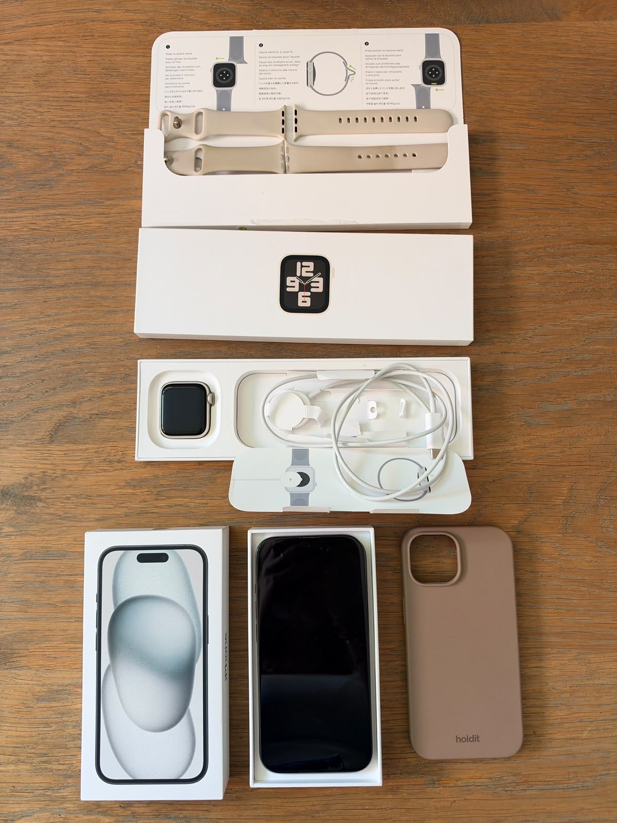 IPHONE 15 PRO + APPLE WATCH SE, Telecommunicatie, 128 GB, Zwart, Ophalen of Verzenden, Zo goed als nieuw