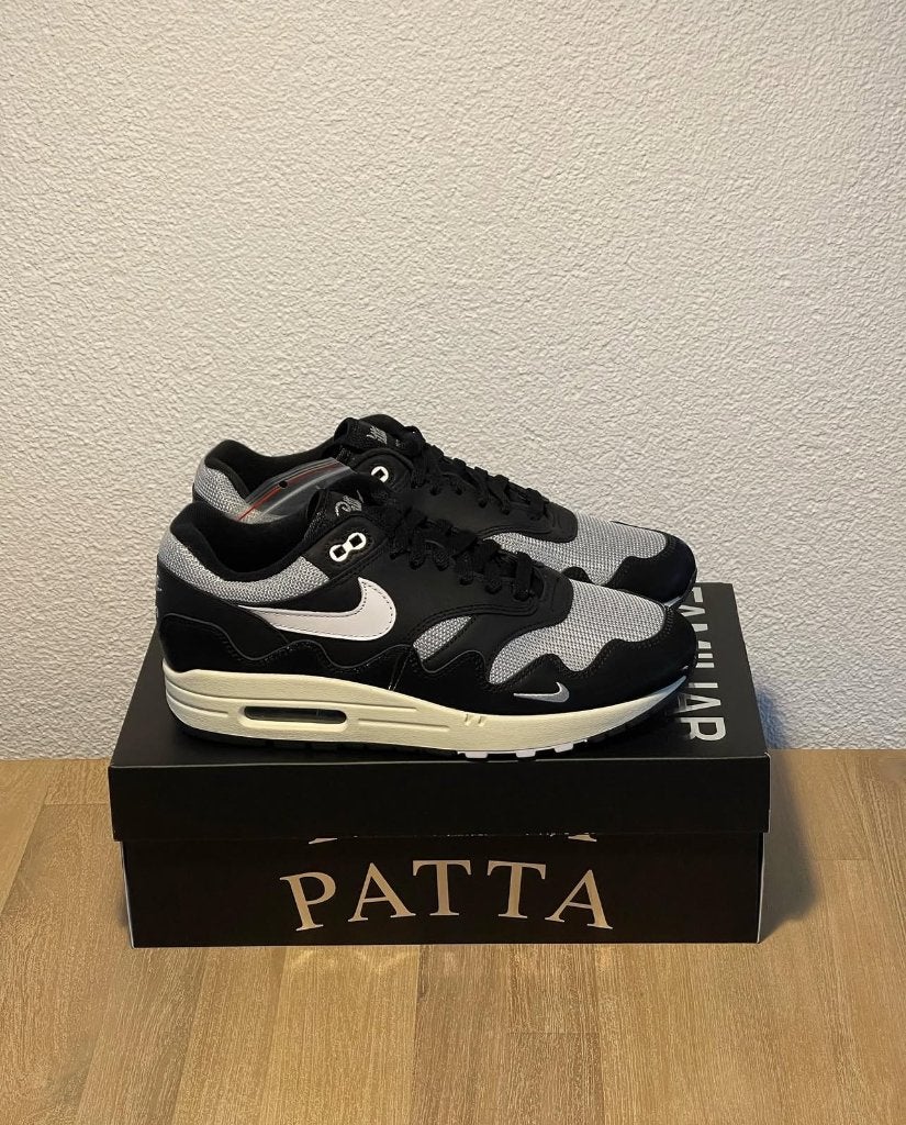 Nike Air Max 1 Patta Waves Black | Nieuw | Maat 38 | RUILEN, Zwart, Nike, Nieuw, Ophalen of Verzenden