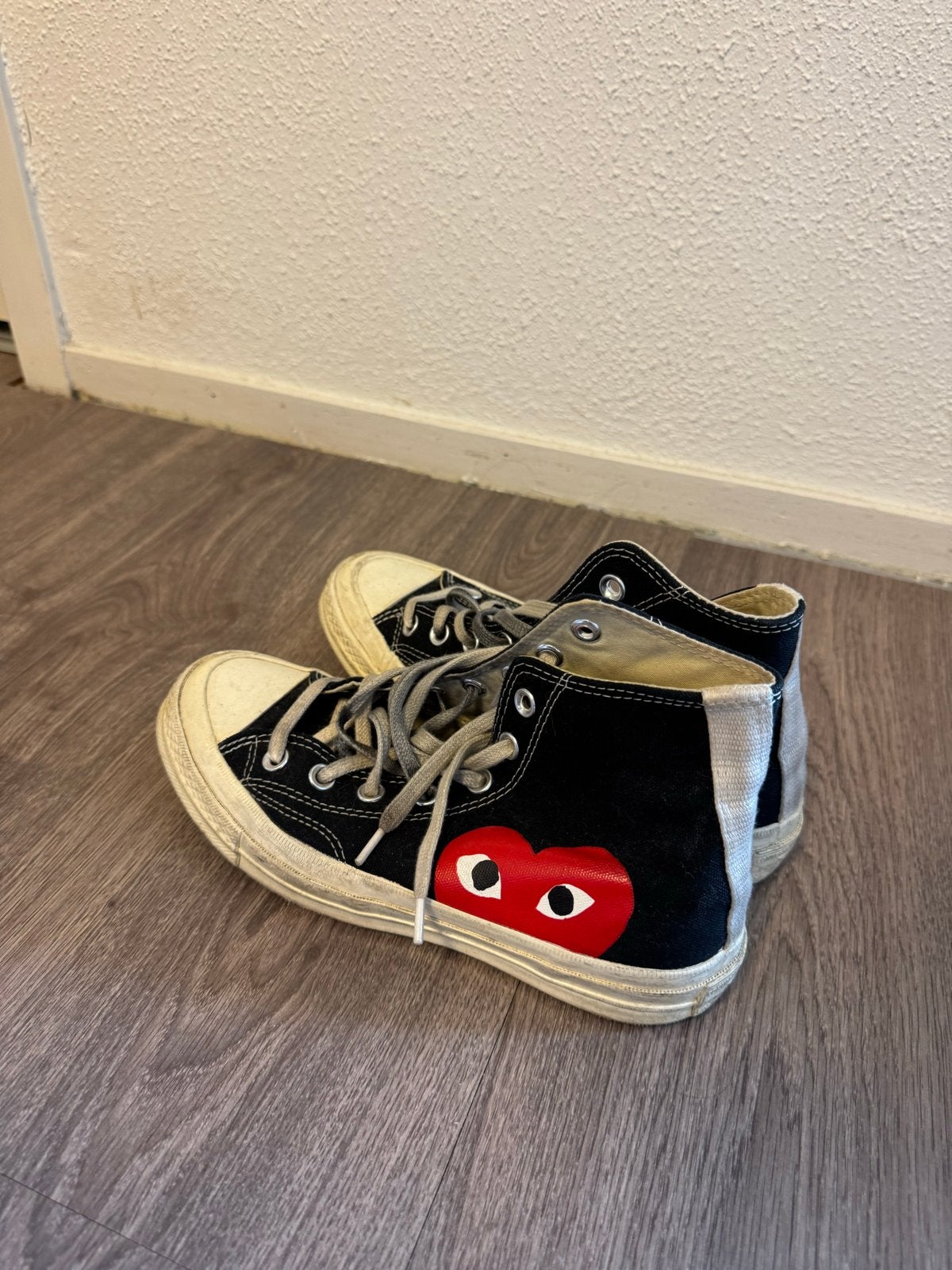 Converse x Comme des Garçons PLAY Chuck 70 High Top, Kleding | Dames, Schoenen, Verzenden, Gedragen, Zwart, Sneakers of Gympen