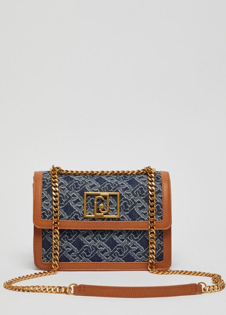 LIU JO Blauw denim jeans crossbody bag tas, Ophalen of Verzenden, Zo goed als nieuw, Blauw, Schoudertasje