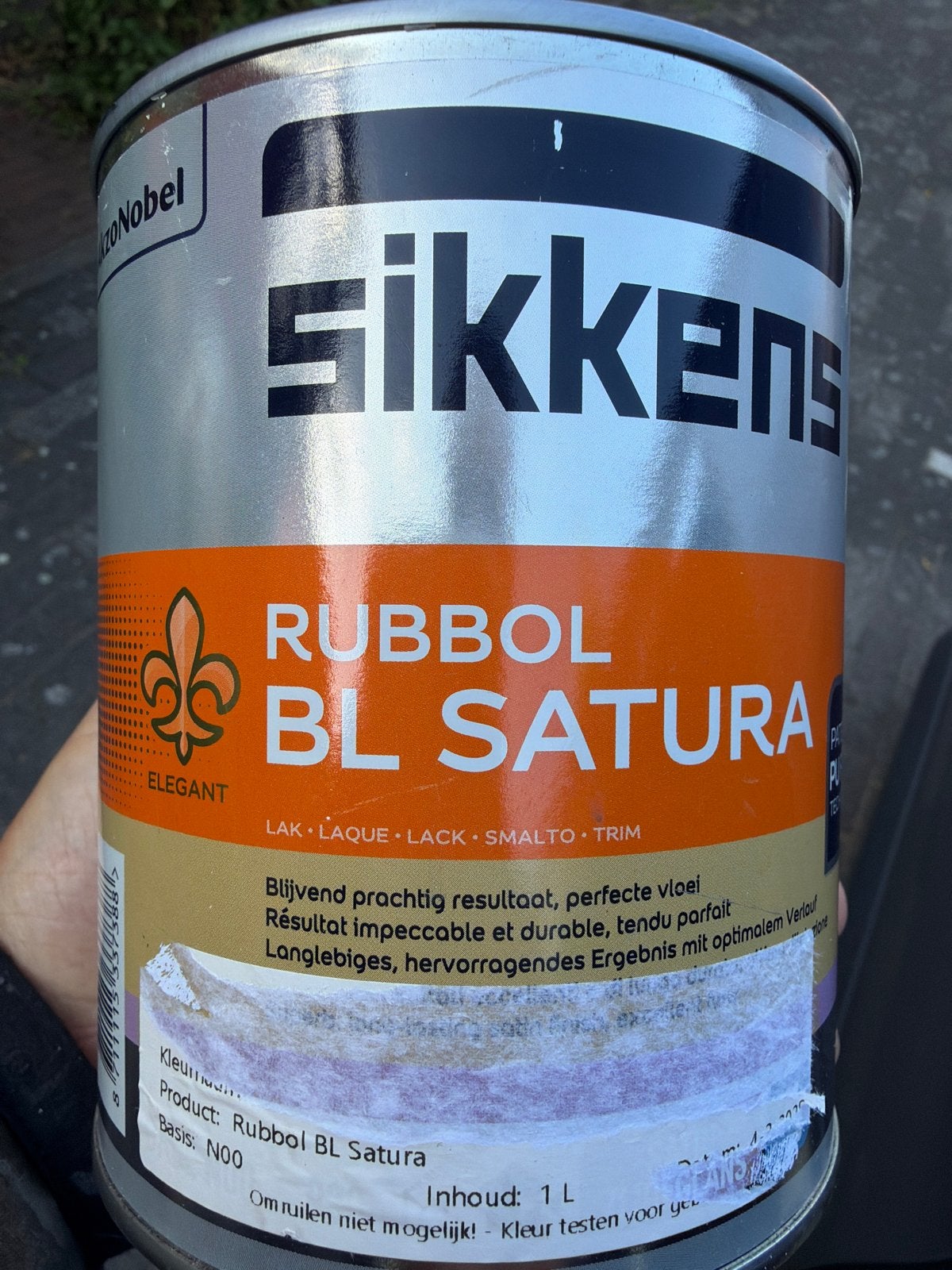 Sikkens Rubbol BL Satura Lak RAL 7016 - 1 Liter, Ophalen, Nieuw, Lak, Grijs