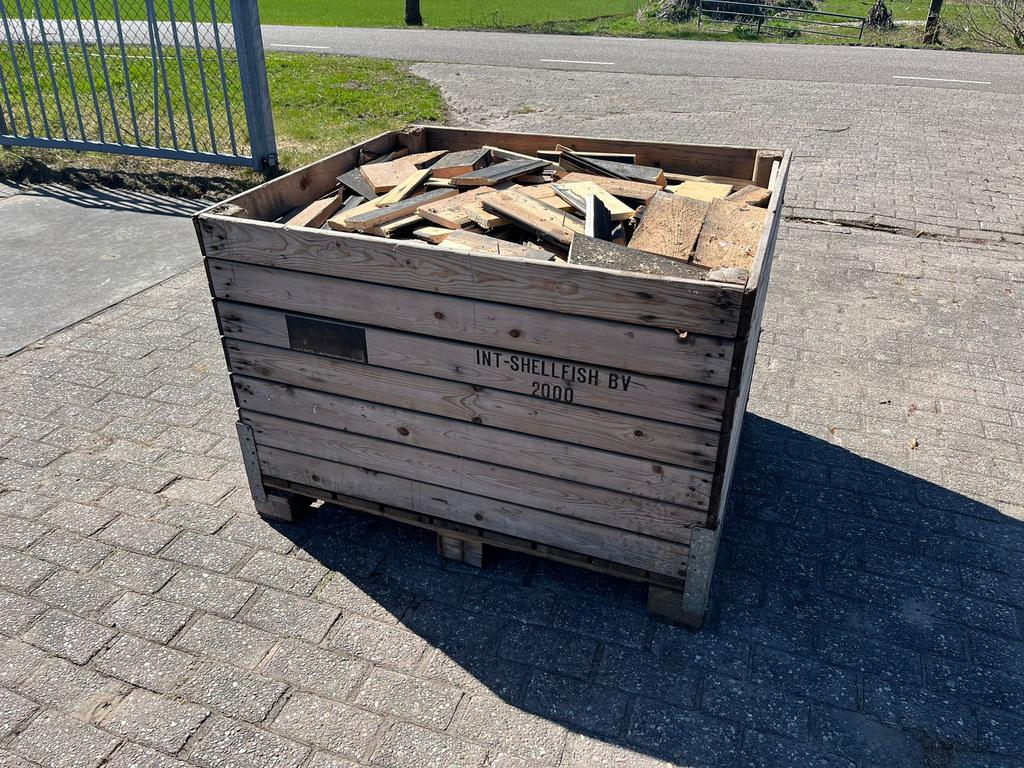 Haardhout kachelhout vuurkorfhout inclusief kist !, Minder dan 3 m³, Ophalen, Overige houtsoorten