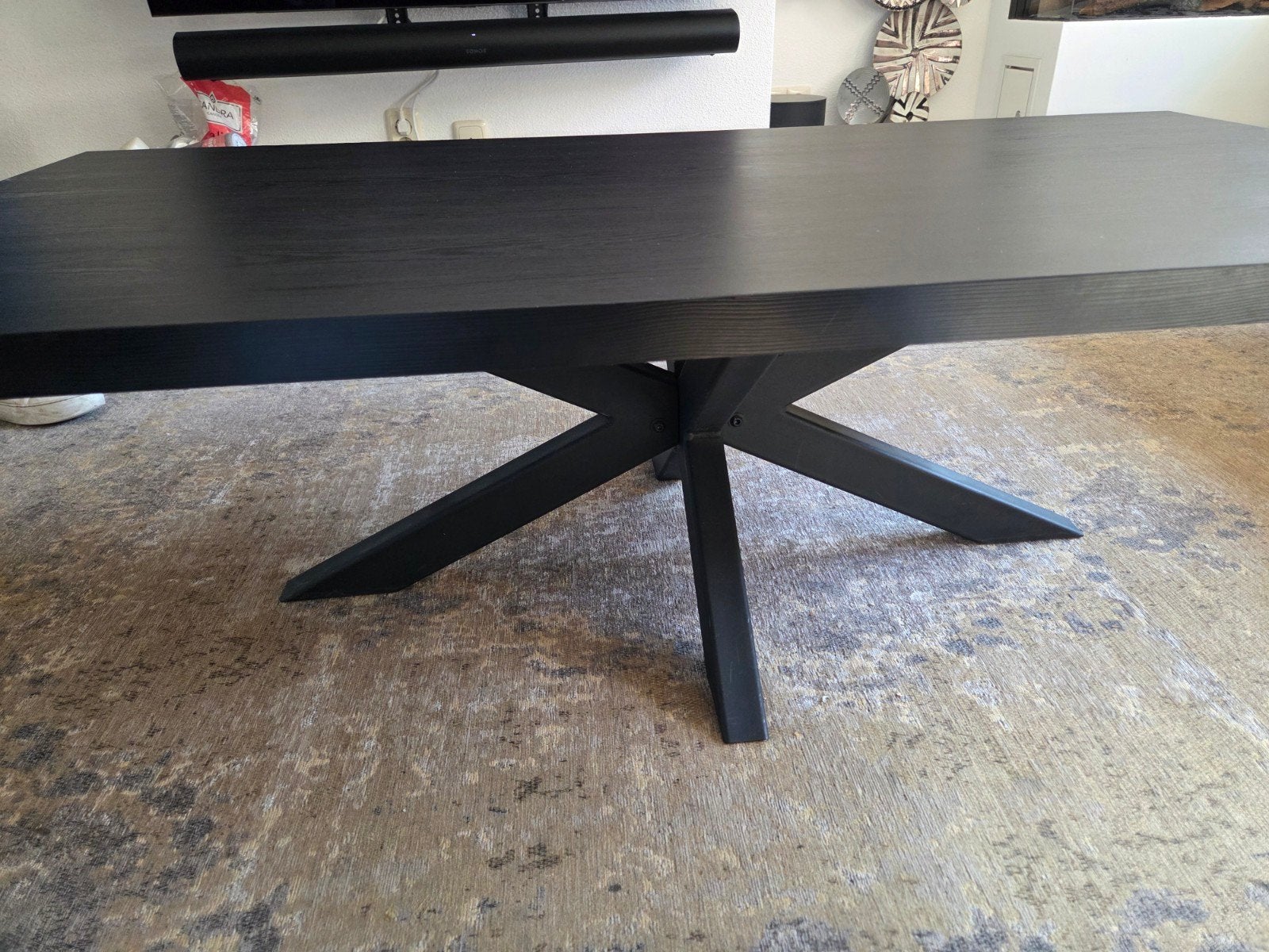 Moderne salontafel - 135x67x42 cm, Ophalen, Gebruikt, 100 tot 150 cm, 50 tot 100 cm