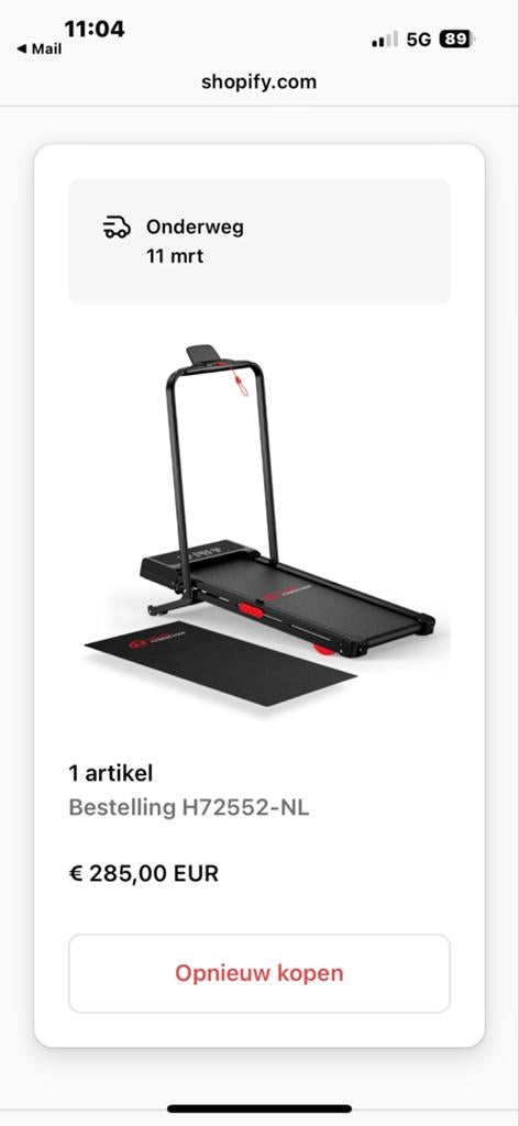 Loopband met elektrische helling, Sport en Fitness, Ophalen, Zo goed als nieuw, Loopband