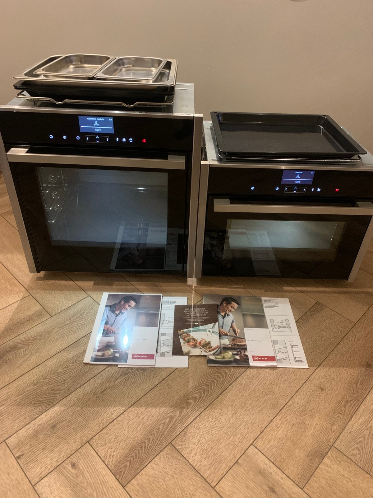 Neff combi oven/magnetron + combi stoomoven, Ophalen, Zo goed als nieuw, Stoom, Oven met grill