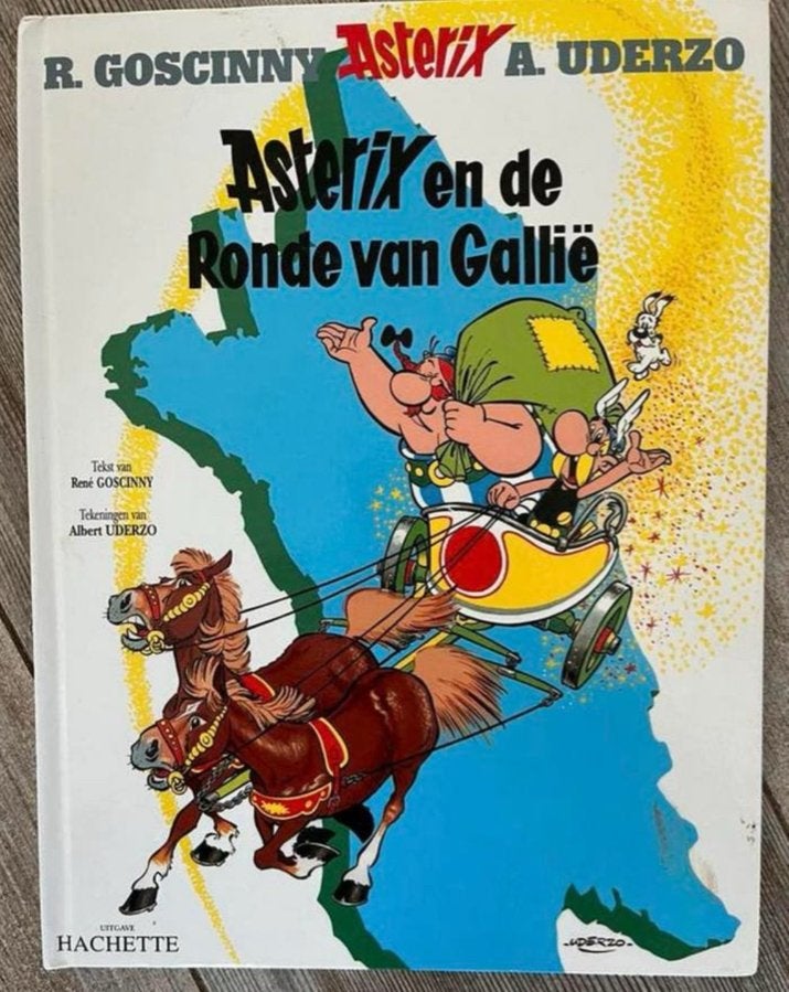 Asterix 5. De Ronde van Gallië - René Goscinny, Eén stripboek, Ophalen of Verzenden, Gelezen