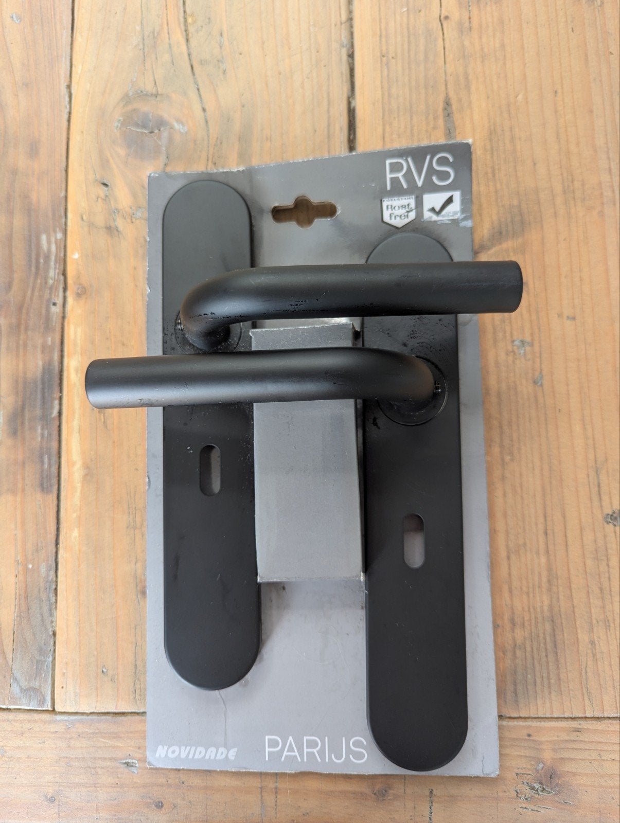 Nieuwe zwarte deurklink Parijs van Gamma, Ophalen of Verzenden, Nieuw, Rvs, Klink of Kruk