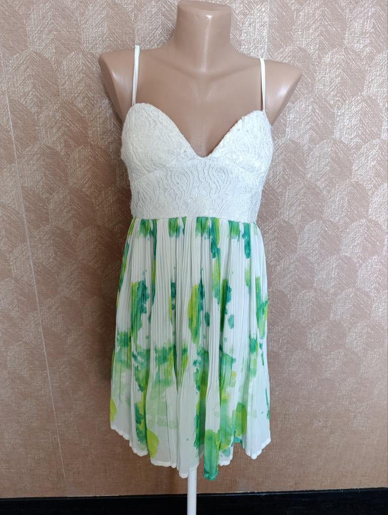 Zomerjurkje met kant en bloemenprint - Maat S, Overige kleuren, SABO Skirt, Ophalen of Verzenden, Zo goed als nieuw