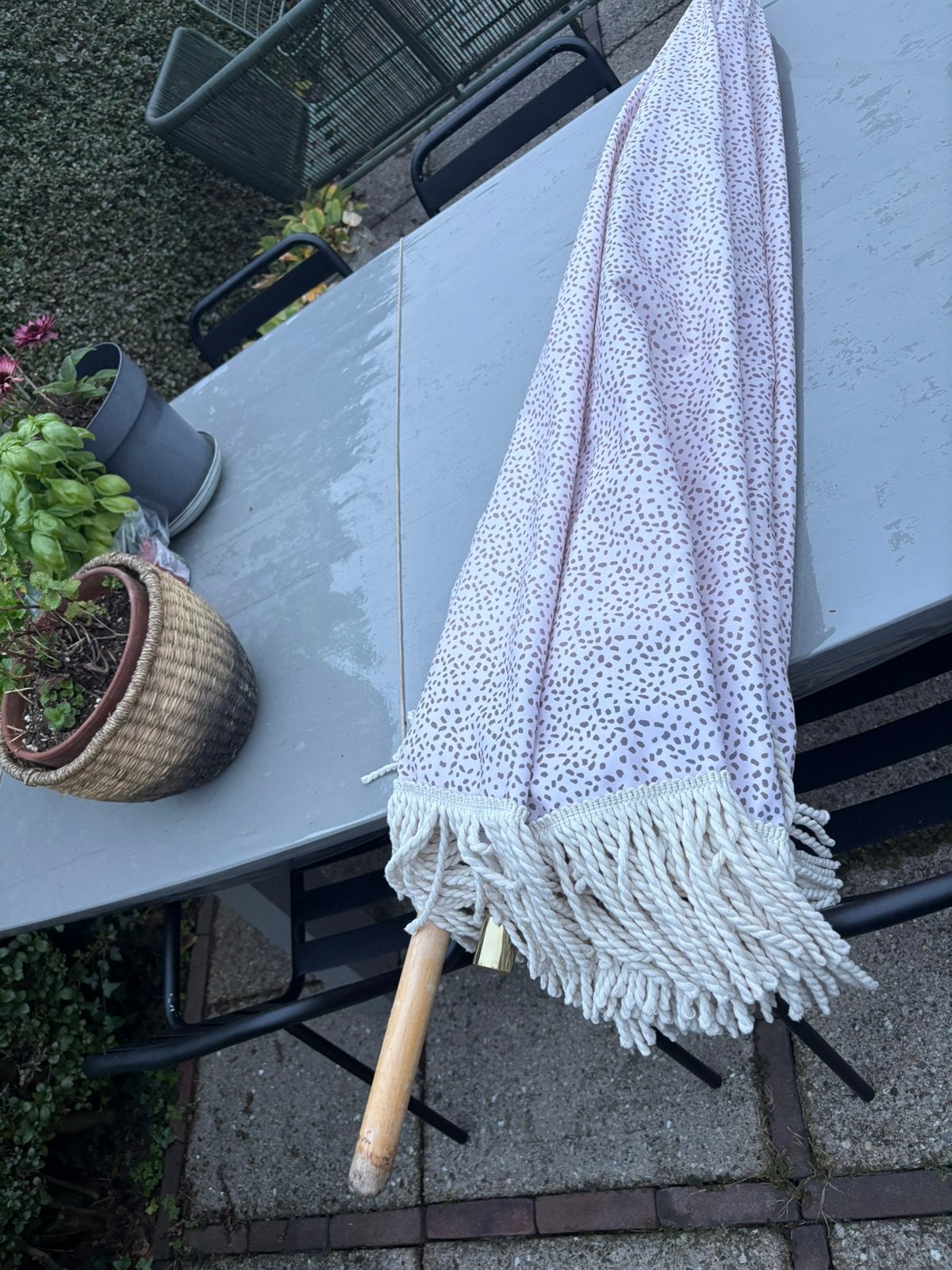 Leuke decoratieve parasol lila, Ophalen, Gebruikt, 1 tot 2 meter