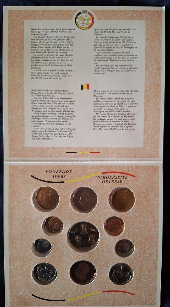 Jaarset munten België 1990 Waterloo, Ophalen of Verzenden, België, Overige waardes
