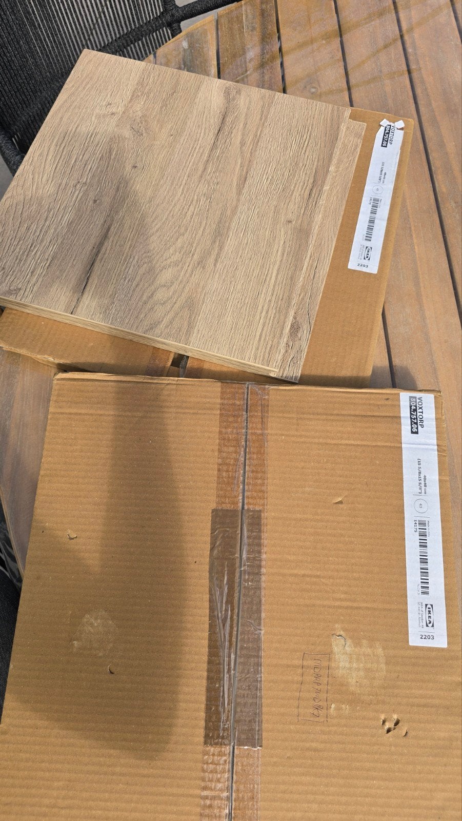 2x IKEA VOXTORP Front Eiken 40x40 cm (804.757.06), Minder dan 50 cm, Nieuw, Ophalen of Verzenden, Minder dan 100 cm