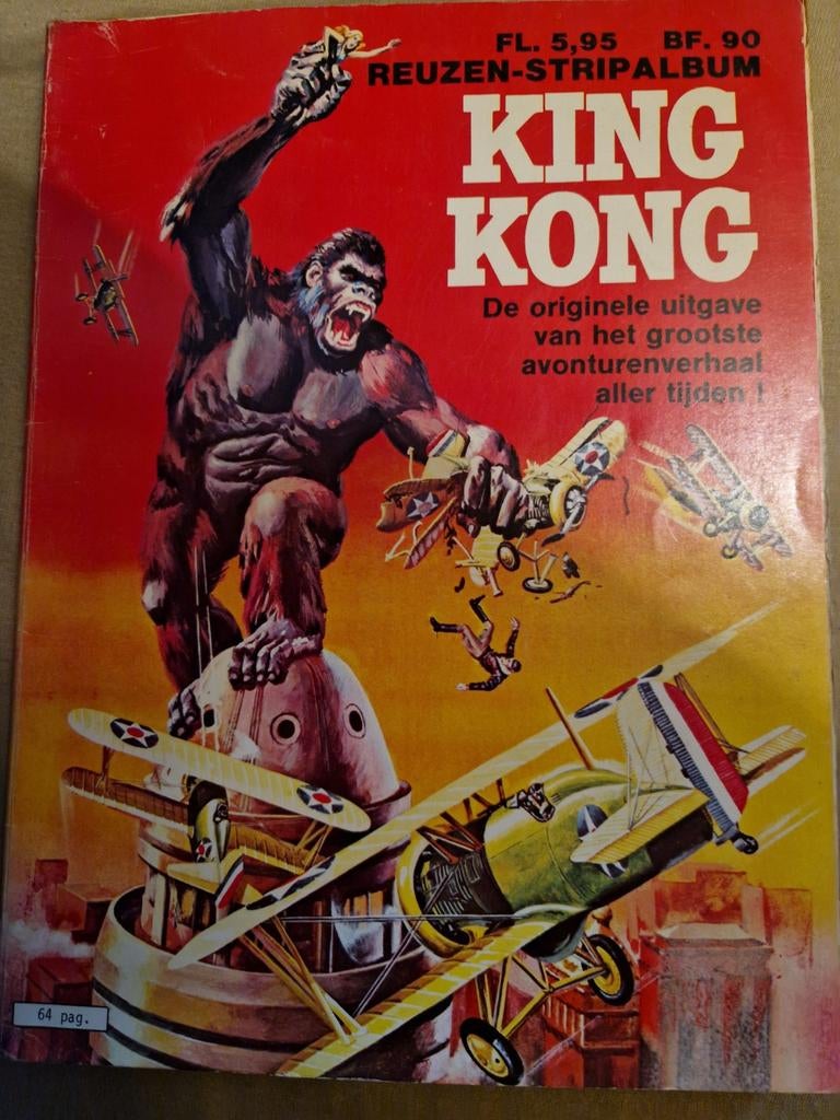 1977 king kong strip comic stripboek stripalbum boek, Eén comic, Ophalen of Verzenden, Zo goed als nieuw, Europa