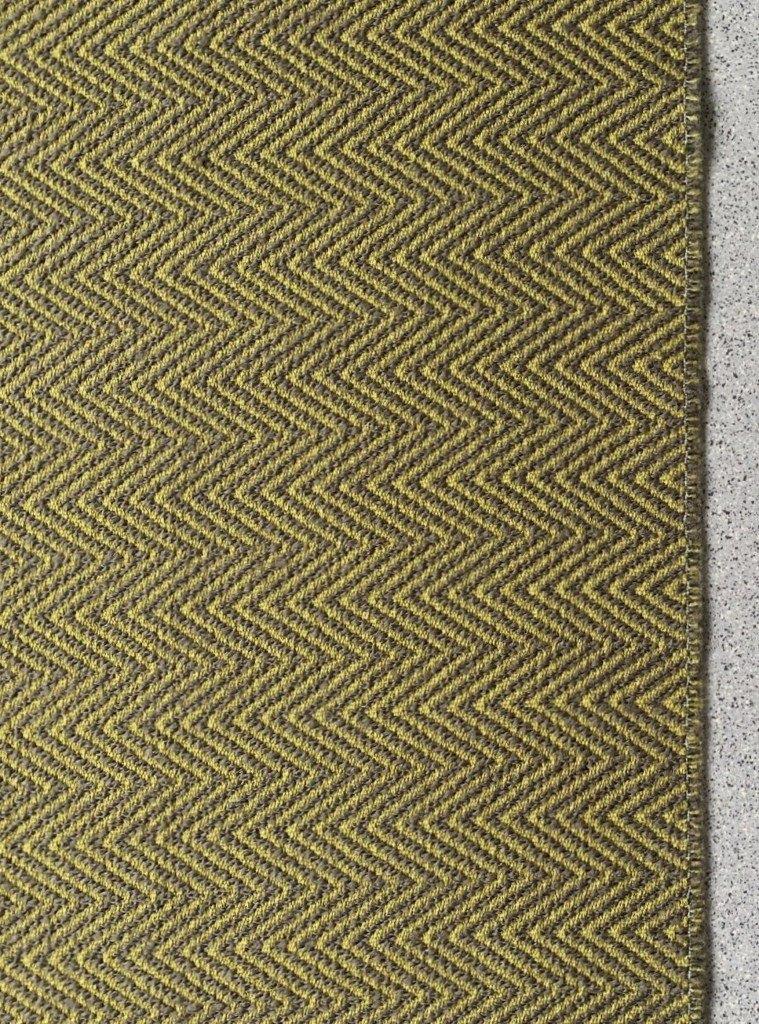 Kvadrat Sigrid 2 521 geel+grijs visgraat; 3 meter meubelstof, Wol, 120 cm of meer, Geel, Ophalen of Verzenden