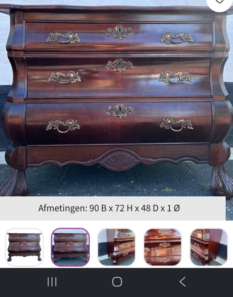 Buikkastje mahoniehout, Ophalen, Overige materialen, Gebruikt, 50 tot 100 cm