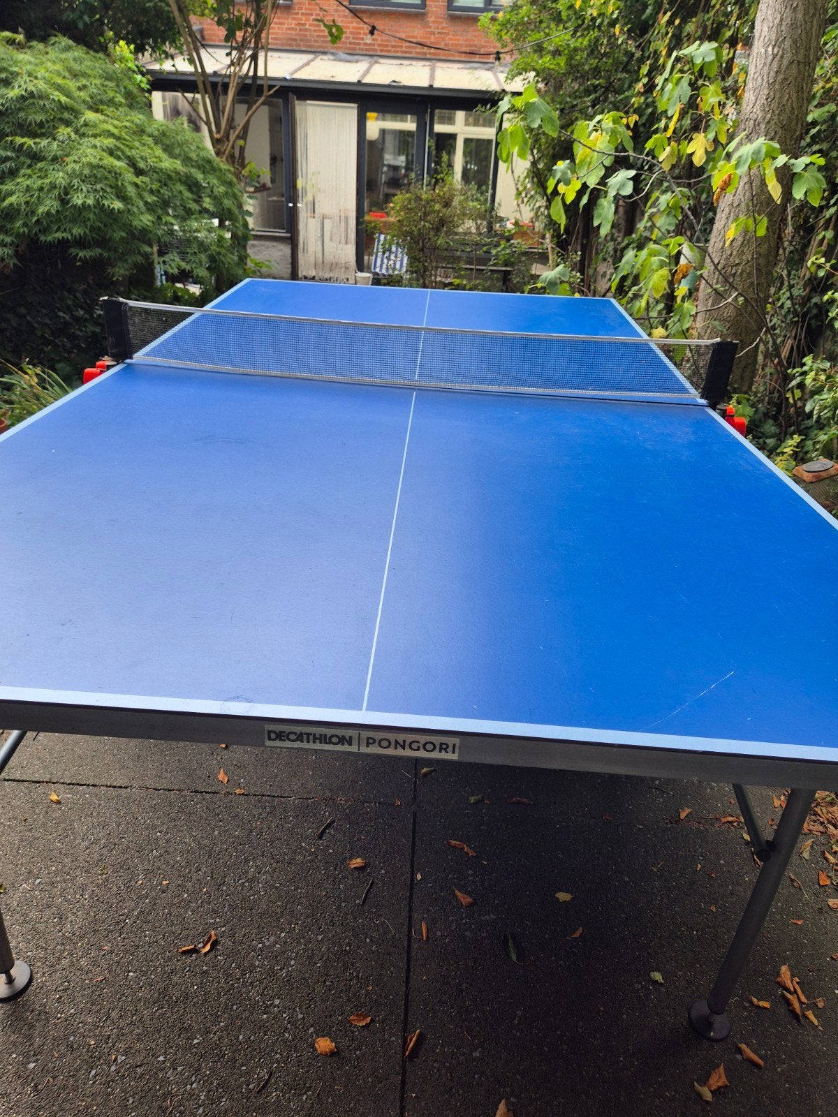 Decathlon Pongori PPT 500 Outdoor Tafeltennistafel, Sport en Fitness, Tafeltennis, Ophalen, Gebruikt, Tafel Outdoor, Inklapbaar