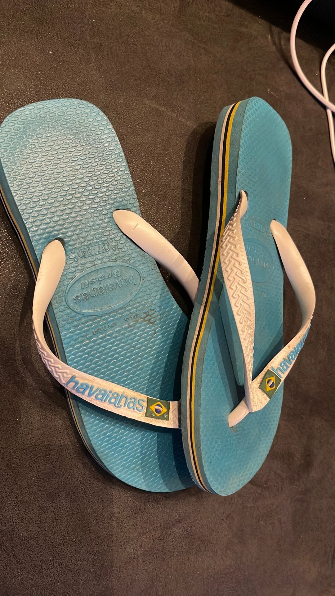 gewilde havaiana s  turquoise maat 37/38, Ophalen of Verzenden, Gedragen, Blauw
