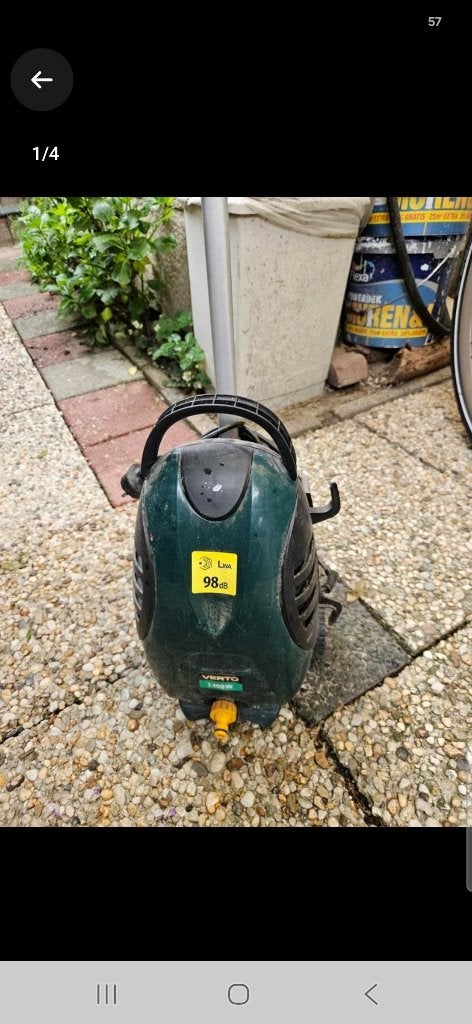 Verto 1400W hogedrukreiniger, Tuin en Terras, Ophalen, Gebruikt, Elektrisch