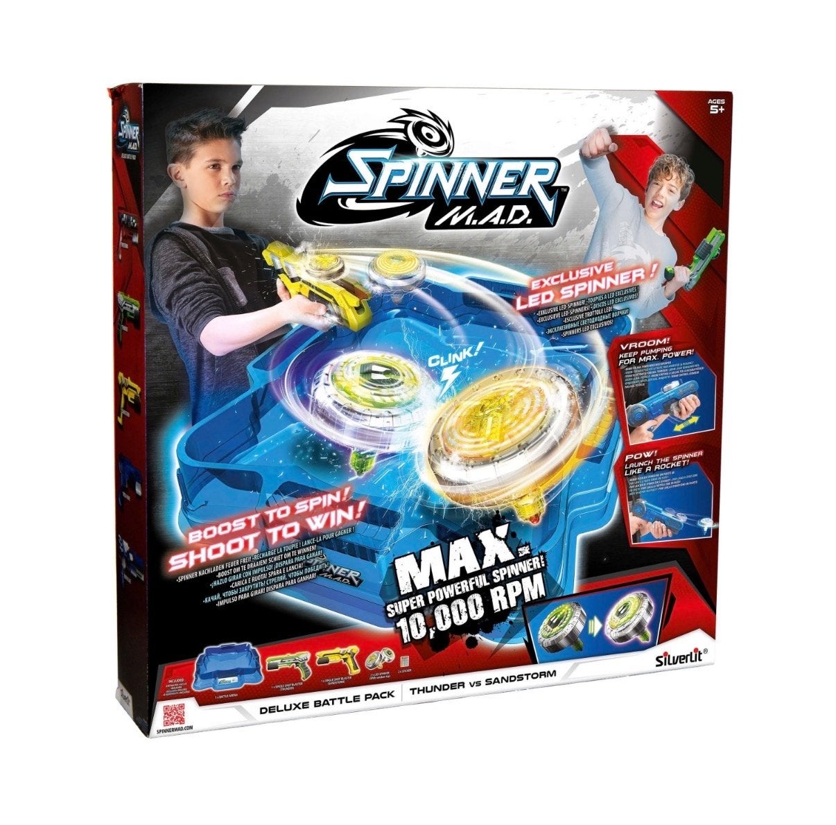 Silverlit Spinner MAD Deluxe Battle Set - 2 blasters, 2 spin, Ophalen, Nieuw, Jongen of Meisje