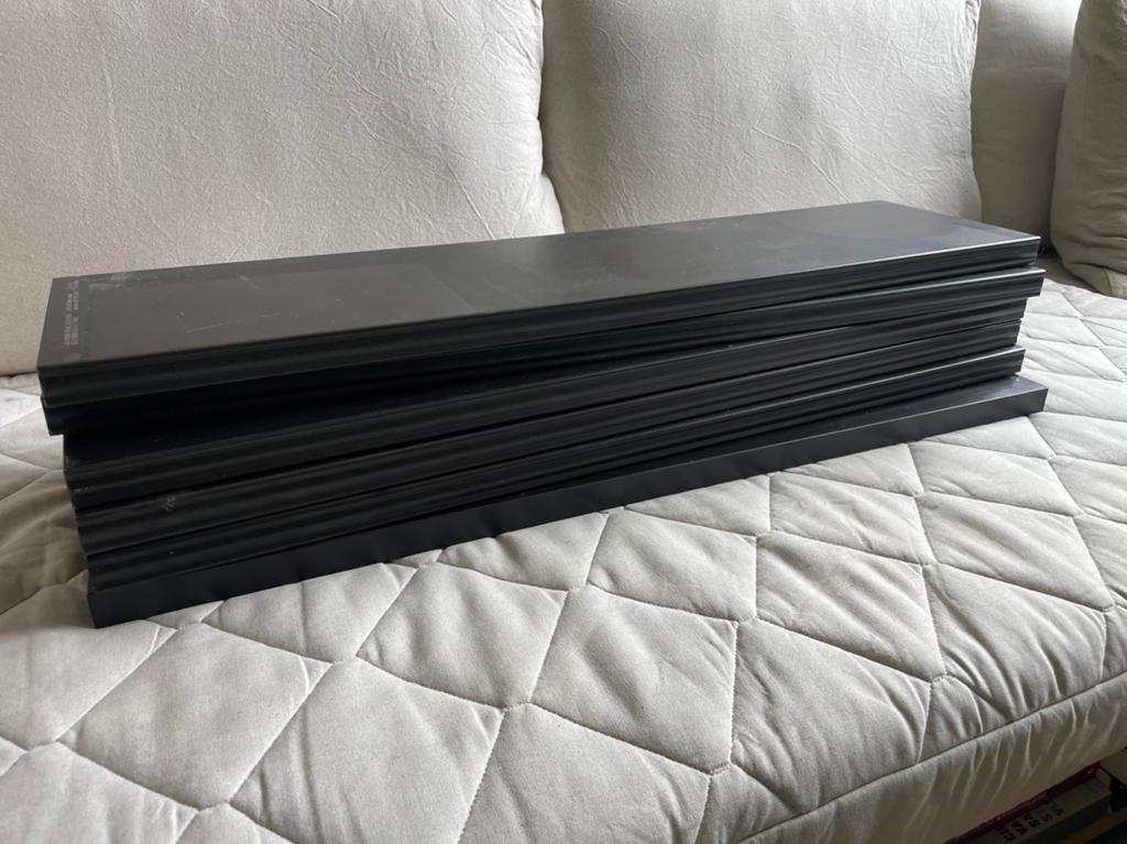 6 IKEA BERGSHULT bruin planken 80x20 cm - Goede staat, Ophalen, Gebruikt