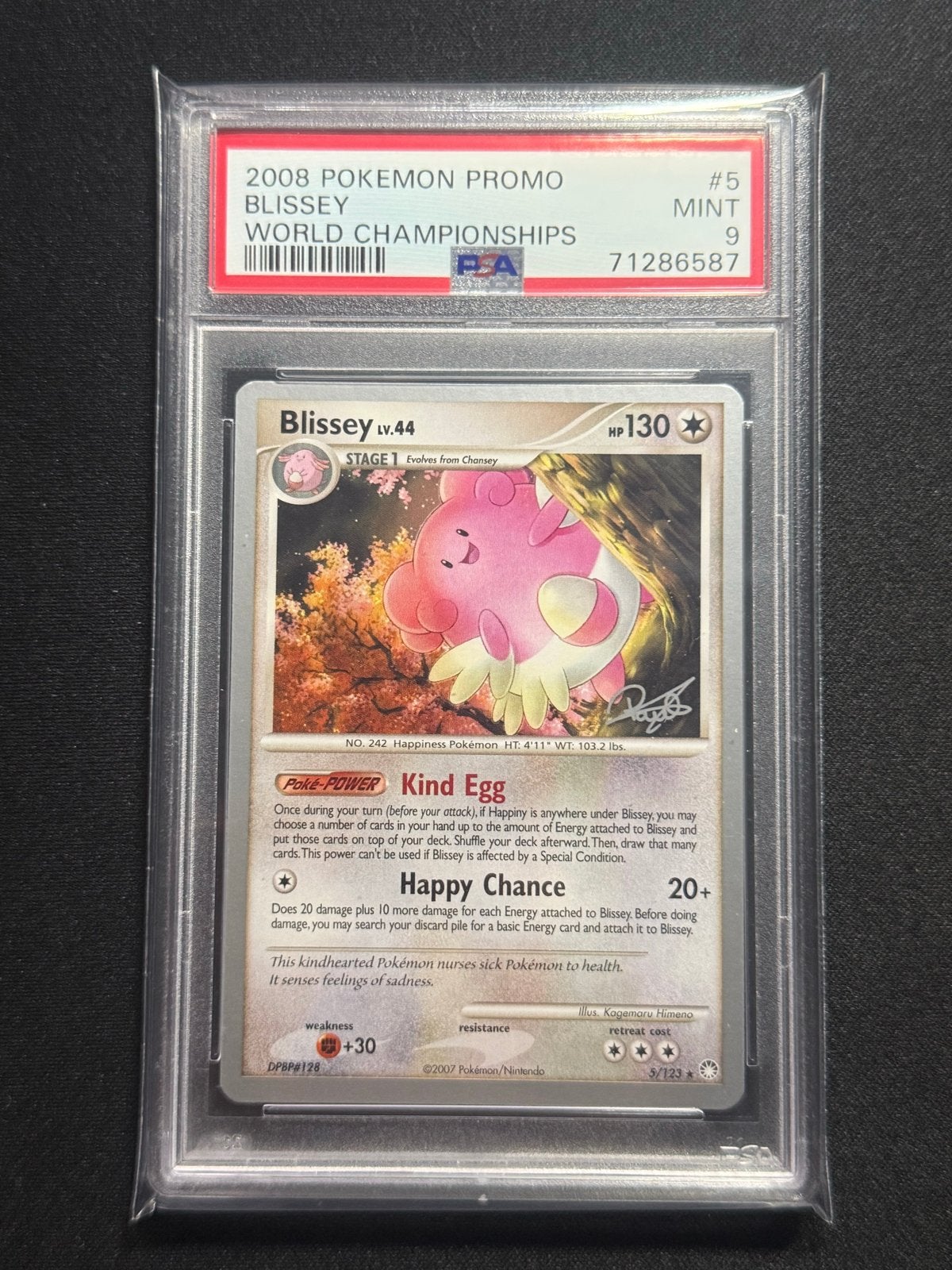2008 Pokémon Promo Blissey World Championships PSA 9, Ophalen of Verzenden, Zo goed als nieuw, Losse kaart