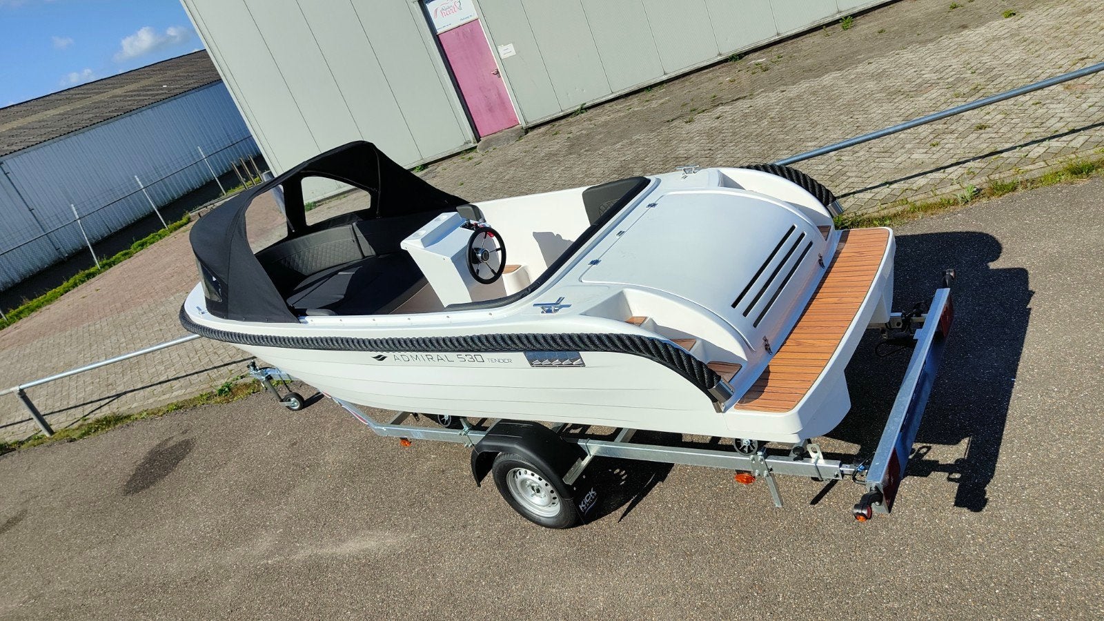 Admiral 530 Tender sloep 9.8pk tohatsu teak trailer, Ophalen, 10 pk, Kabelaring, Tender