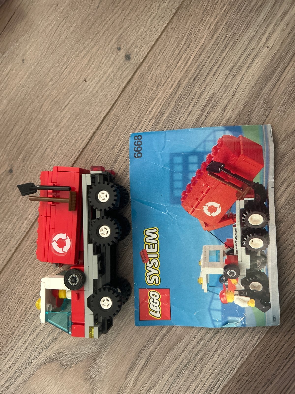 Lego System 6668 Vuilniswagen met instructies, Kinderen en Baby's, Lego, Ophalen of Verzenden, Compleet, Complete set