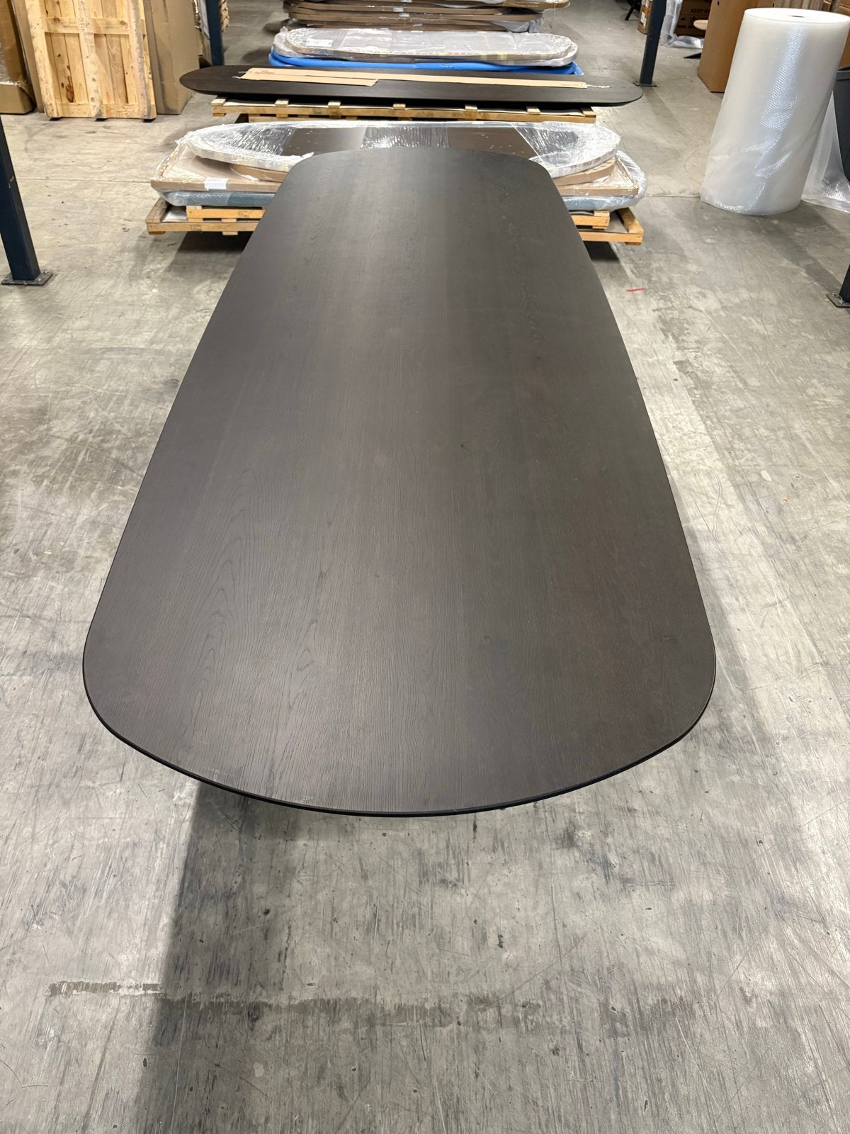 Eettafel 300x100cm Deens Ovaal - Espresso - Dante Anodic Bro, Ophalen, 100 tot 150 cm, Dyyk, 200 cm of meer