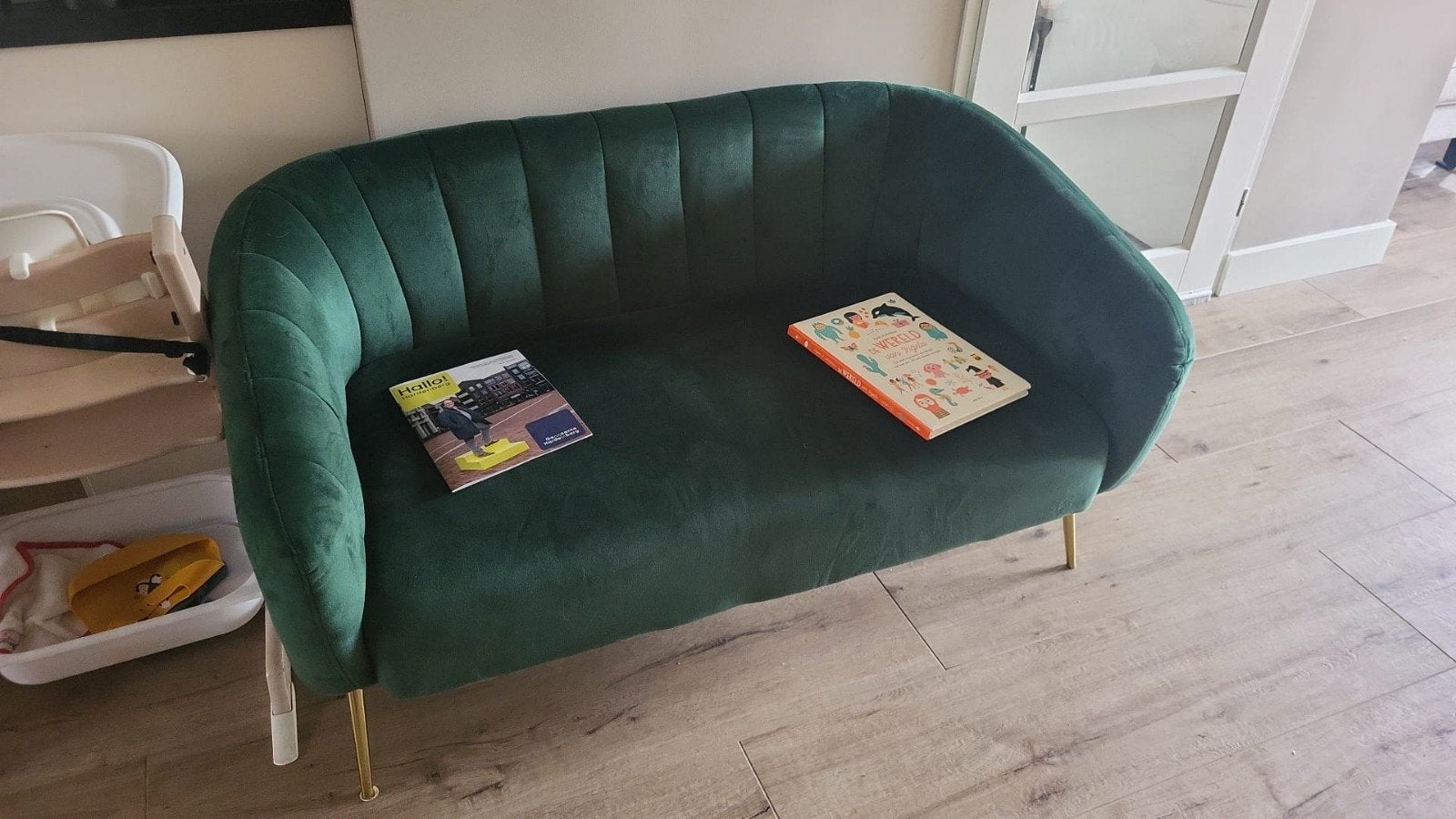 Velvet bankje - zo goed als nieuw - perfect voor bruiloft, Huis en Inrichting, Banken | Sofa's en Chaises Longues, Ophalen, Tweepersoons