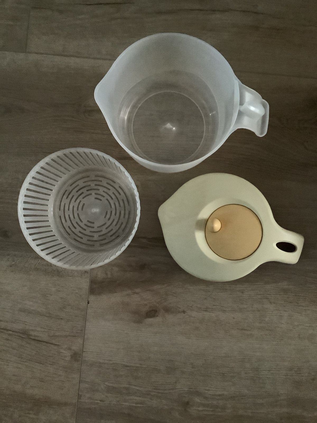 Salade centrifuge met kom en deksel, Kunststof, Ophalen of Verzenden, Wit, Overige typen