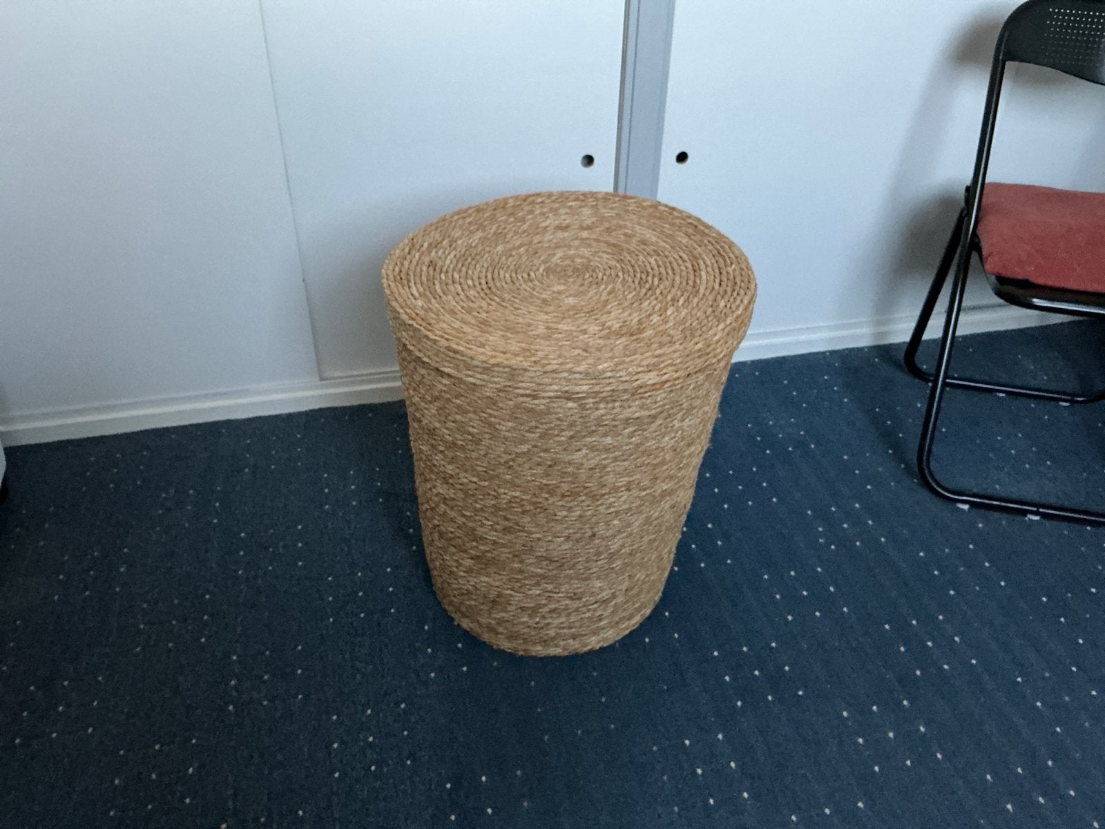 Ronde rieten mand met deksel - Opbergmand, Ophalen, Met deksel, Mand, Rond