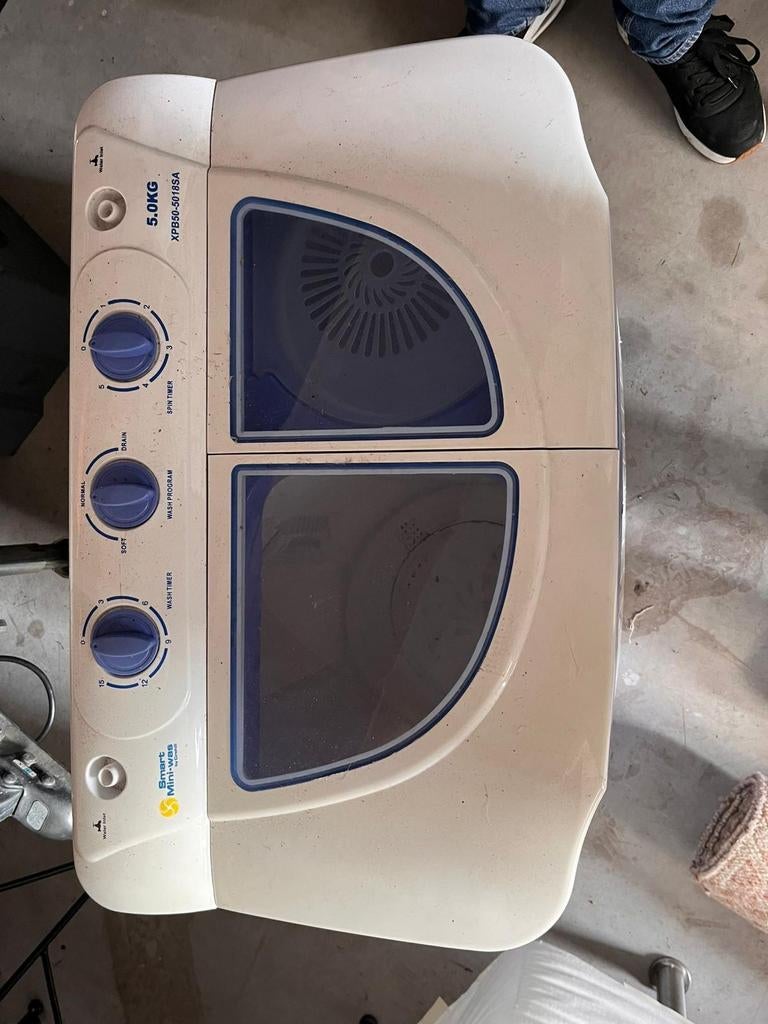 Compacte Camping Wasmachine met Centrifuge 5kg, Ophalen, Minder dan 85 cm, 4 tot 6 kg, Bovenlader