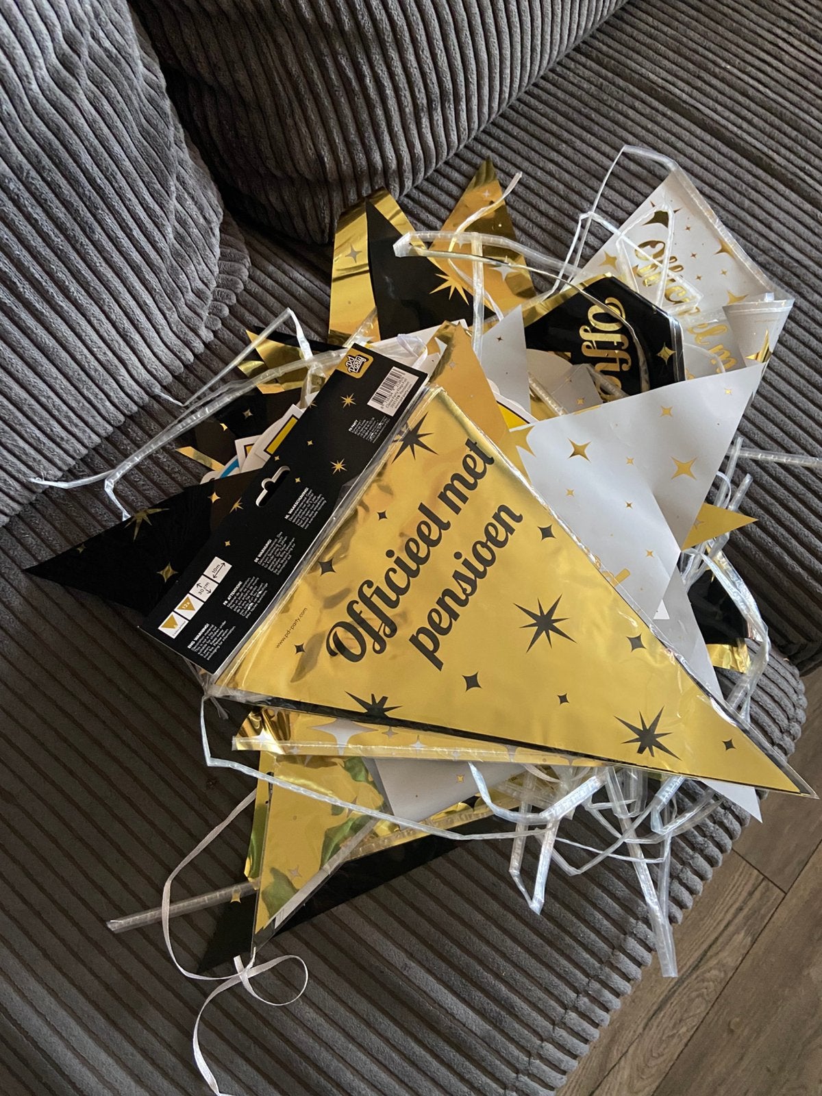 Slingers en vlaggetjes, Ophalen of Verzenden, Zo goed als nieuw, Versiering, Verjaardag