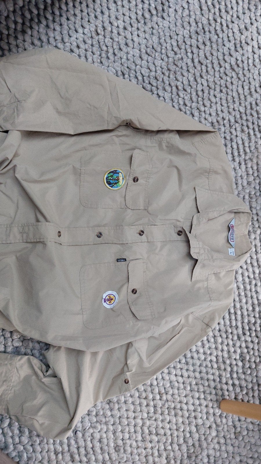 Scoutfit Scouts Blouse - met Emblemen Woezik, Ophalen, Zo goed als nieuw, Kleding