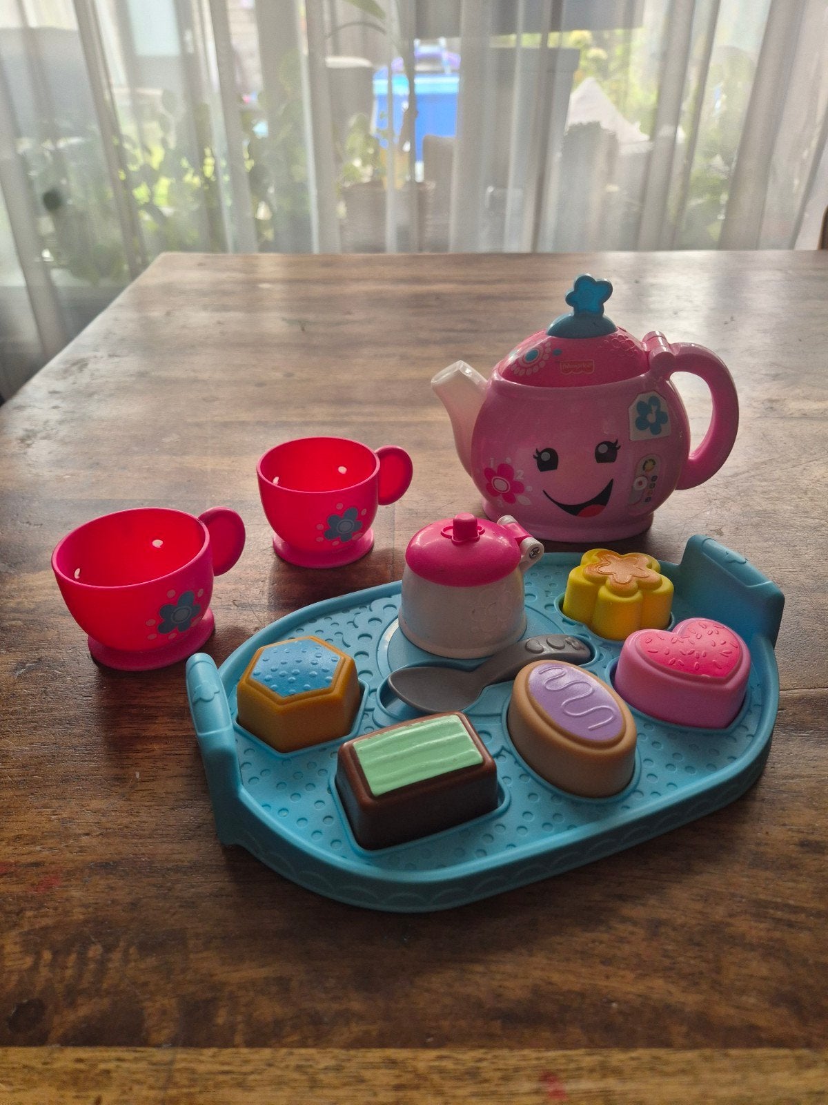 Fisher-Price Theeset met Licht en Geluid, Kinderen en Baby's, Ophalen of Verzenden, Zo goed als nieuw, Speelset, Met licht