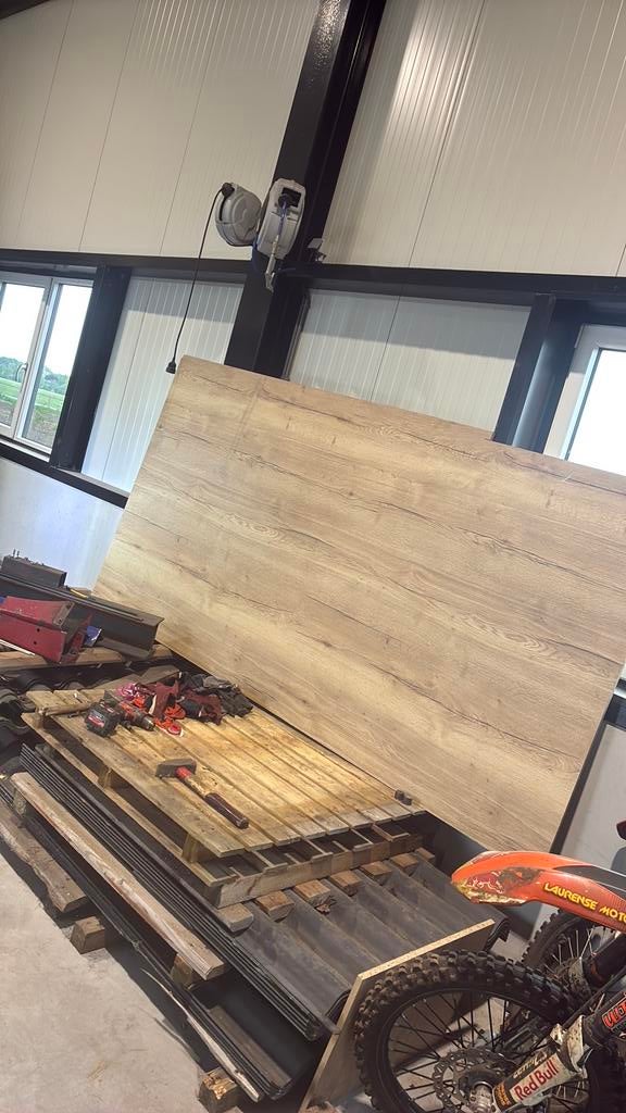 Eiken plaat 280x143cm, Ophalen of Verzenden, Zo goed als nieuw, Hout
