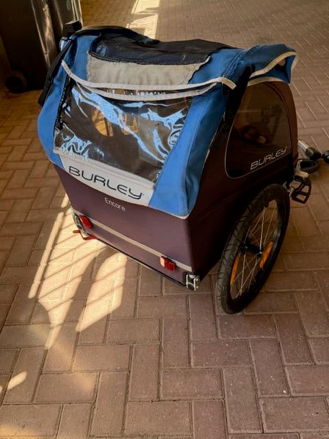 Fietskar kind Burley Encore, Ophalen, Gebruikt, Vering, Kinderkar