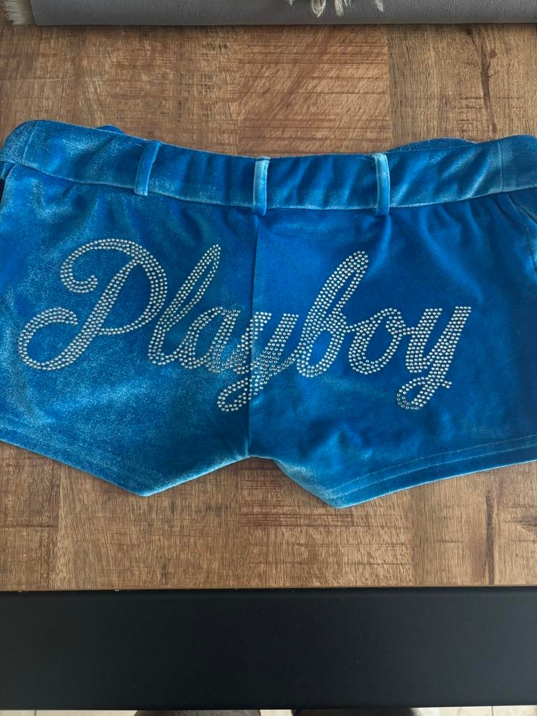 Playboy broekje, Kort, Blauw, Ophalen of Verzenden, Zo goed als nieuw