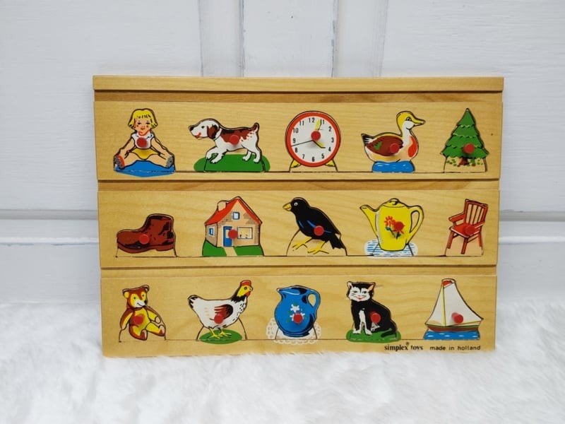 Oude Simplex knopjes puzzel, Gebruikt, ., Ophalen of Verzenden, Simplex