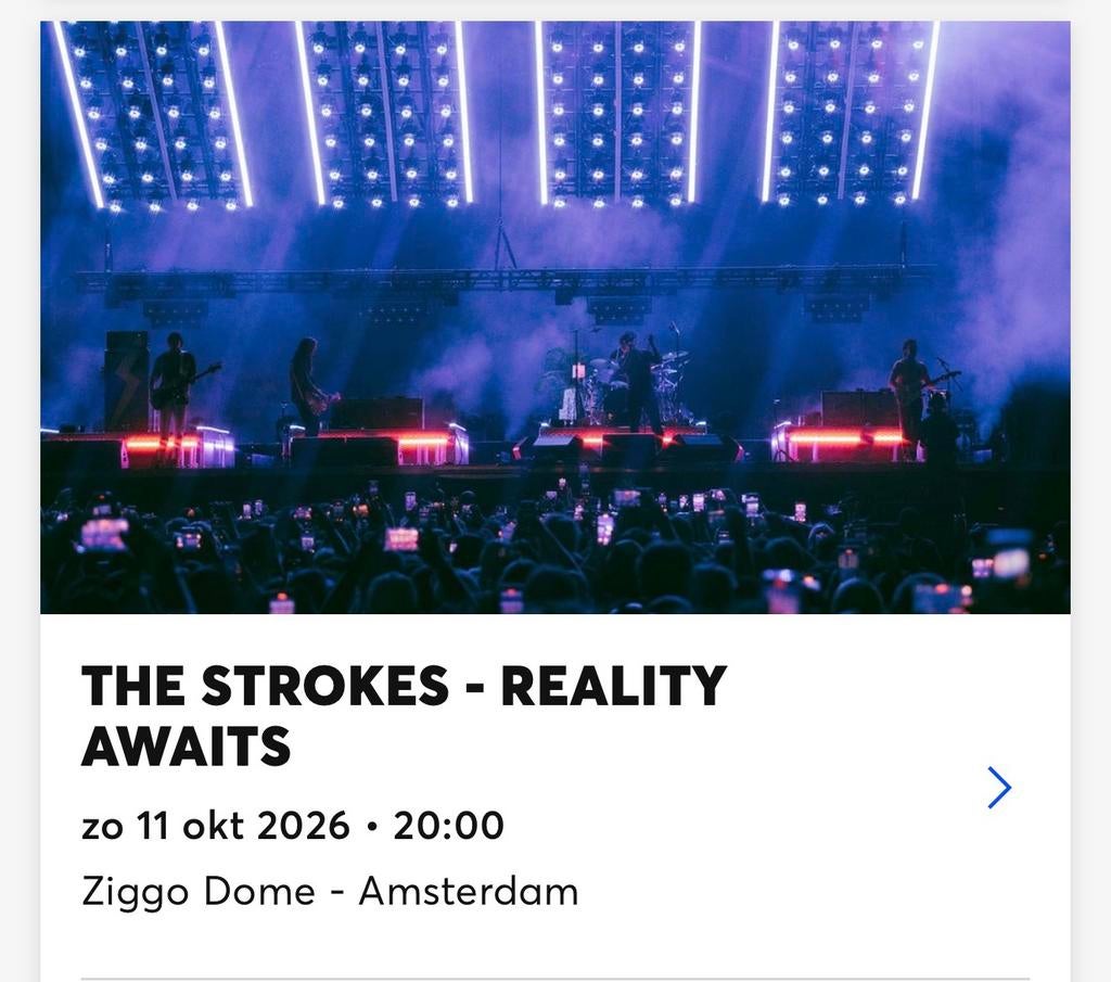 The Strokes zitplaatsen, Tickets en Kaartjes, Drie personen of meer, Oktober